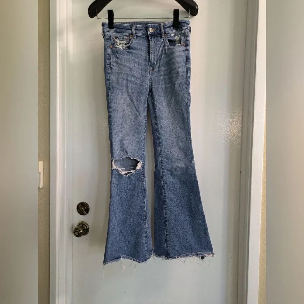 American eagle high-rise super stretch flare jeans